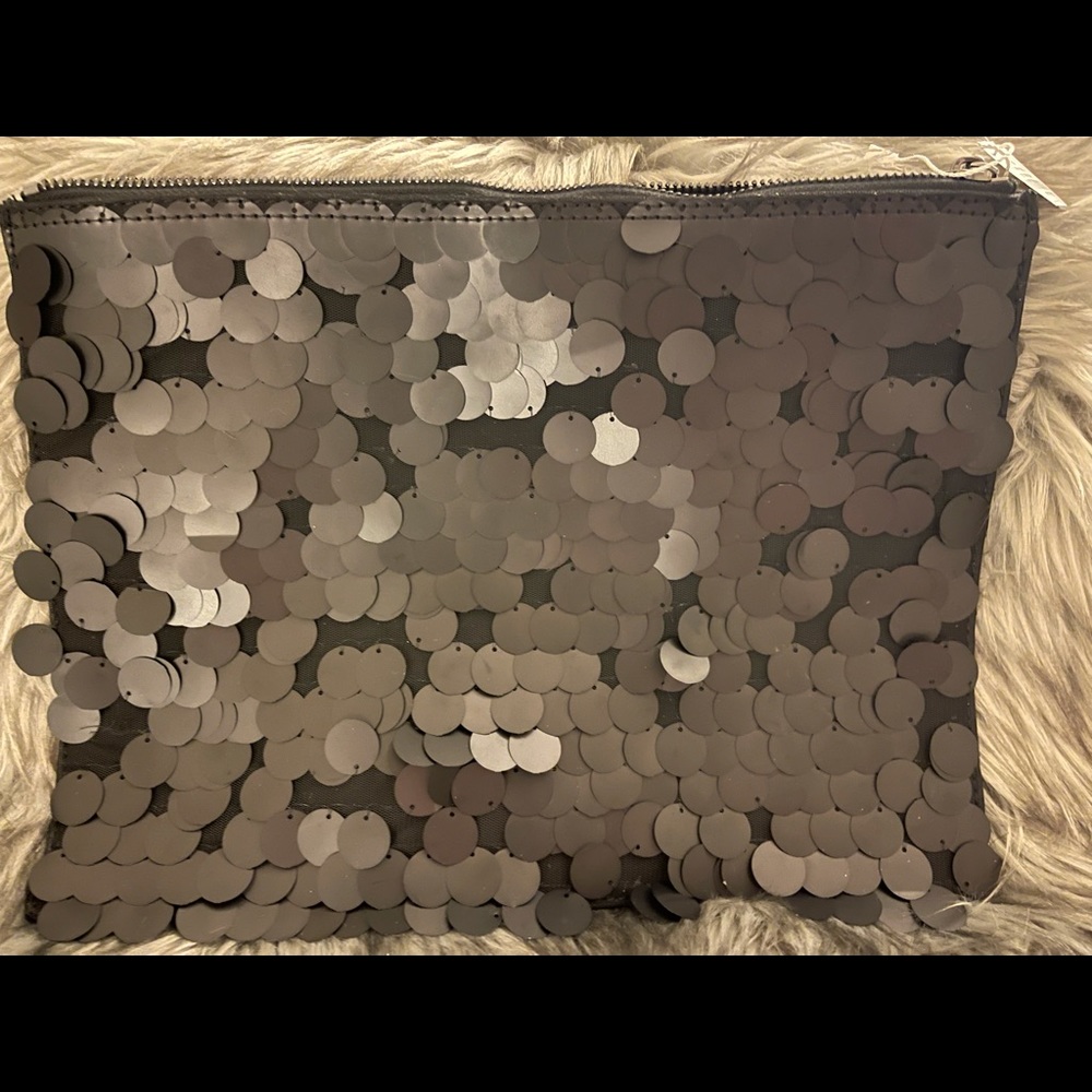 Zipper Large Sequins Clutch Neiman Marcus
